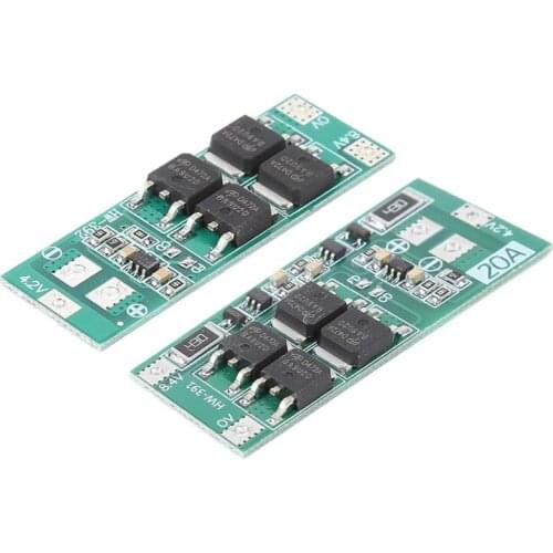 2S 20A BMS 7.4V 8.4V 18650 Lithium Battery Protection Board Cell Module