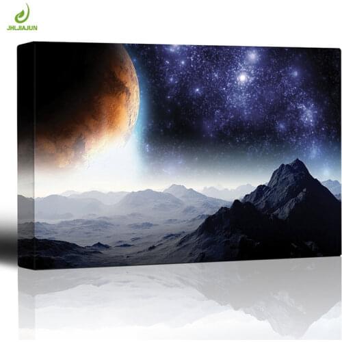 JHLJIAJUN Nordic Galaxy Milky Way Canvas Modular Painting Nordic Wall Art Print And Poster Dining Living Room Home Decor