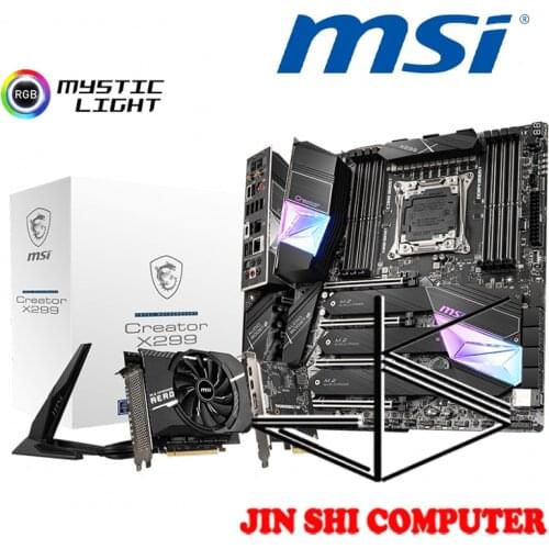 New MSI Creator X299 LGA2066 Socket Supports DDR4 Memory latest USB3.2 Gen2x2 and 10G LAN, Wi-Fi 6 Triple Turbo M.2