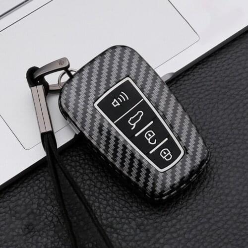 NEW Carbon fiber Silicone Car key Cover Case For Toyota RAV4 Corolla Camry CHR Prado 150 Avalon Prius 2018 2019 2020 Accessories