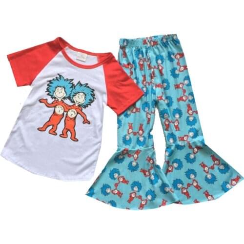 Baby Girl Clothes Girls Casual Short Sleeve Print T-shirt And Girl Pants Children Fall Sets Girls Clothing Two Pieces Sets