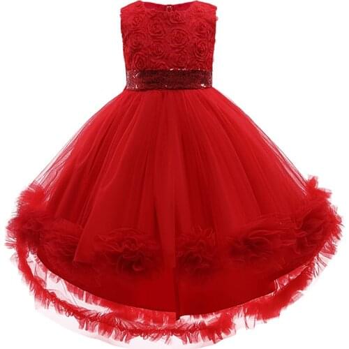 Princess Baby Tulle Dress For Girls Fancy Wedding Dress Kids Sleeveless Sequins Party Birthday Baptism Mesh Dress Summer Outfits