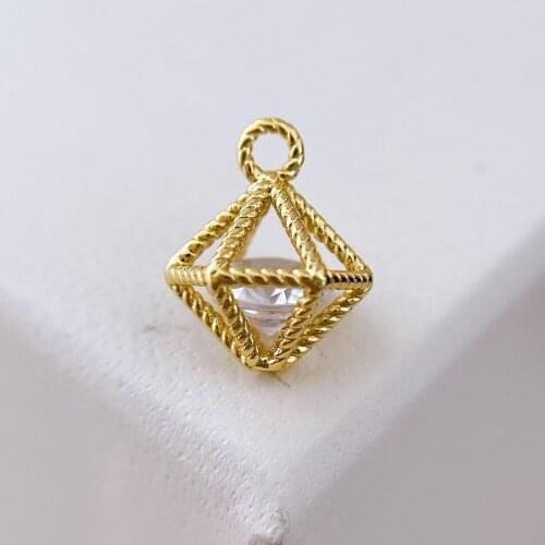 2PCS High Quality Cupronickel Real 18K Gold Plated Charms Pendants Jewelry Making Supplies Findings Accessories
