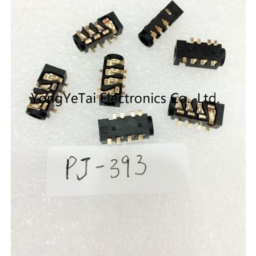 10PCS PJ-393 gold-plated 383 eight-foot 7 foot section 4 SMD SMD 7PIN 3.5MM headphone jack audio jack S