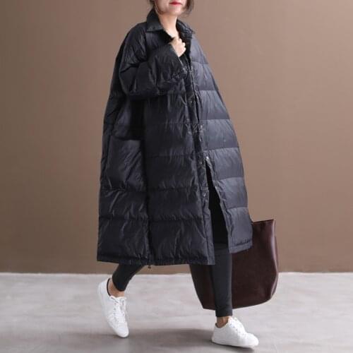 White goose large size winter womens coat, Korean down jacket, warm Park veste femme