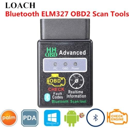 Advanced Smart Mini ELM327 HH Car OBD2 CAN BUS Scanner Tool Bluetooth OBDII Intelligent OBD 2 II Diagnostic Chip Android PC PDA