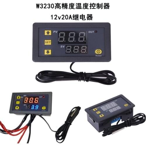 High Power 12v20a Relay Automatic Temperature Control W3230 Thermostat Adjustable Temperature Thermostat Module