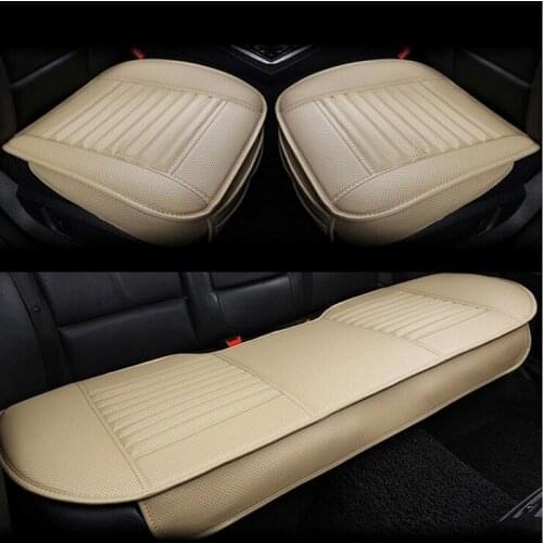 Rete Car front/back Seat Covers bamboo charcoal artificial PU leather Universal Fit SUV sedans Wh