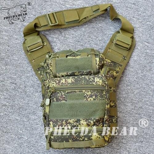 Russia army camouflage EMR tactical alforja molle system 8l outdoor hunting bag fishing gear bag camping military tactical bag