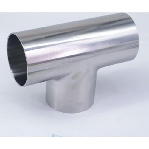 45mm O/D 304 Stainless Steel Sanitary Weld Tee Connector Pipe Fitting