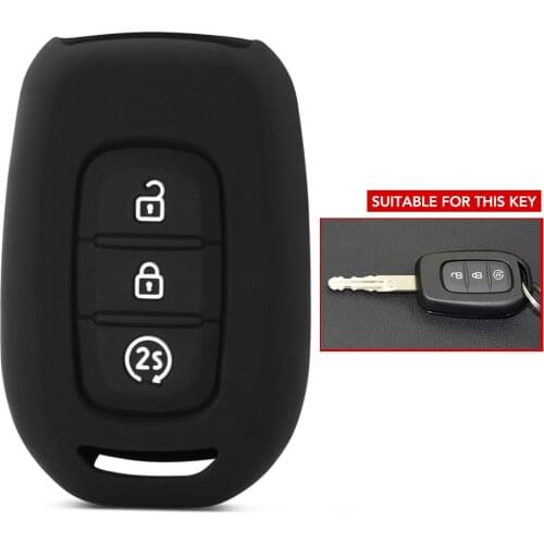 3 Buttons Silicone Remote Key Fob Case Cover For Renault Duster Sandero Logan Clio Captur Laguna Scen 2015 2016 2017