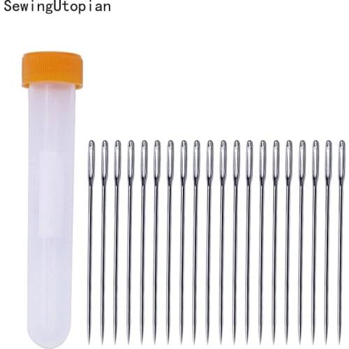 20PCS Large-eye Blunt Needles Steel Yarn Knitting Needles Big Eyes Sewing Needles for Ribbon Embroidery Craft Needle 52/60/65mm