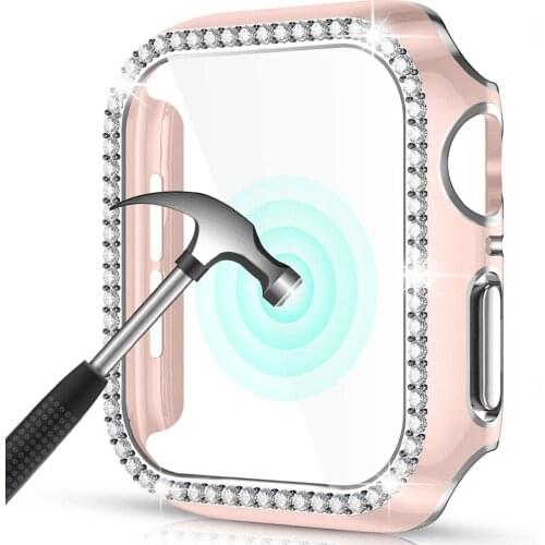 Glass+Case For Apple Watch 7 44mm 42mm 38mm bumper+Screen Protector watch case iWatch band 40mm Series 6 5 4 3 SE Accessorie