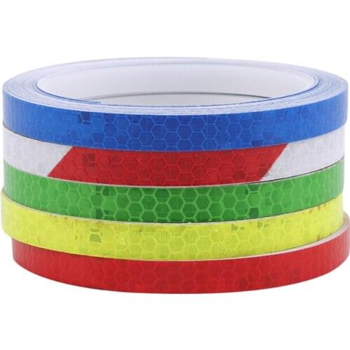Reflective Bicycle Stickers Adhesive Tape For Bike Safety White Red Yellow Blue Bike Stickers Bicycle Accessories