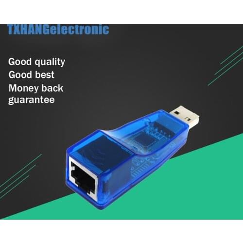 USB 2.0 To LAN RJ45 Ethernet 10/100Mbps Network Card Adapter For Win7 Win8 Android Tablet PC Blue Wholesale diy electronics