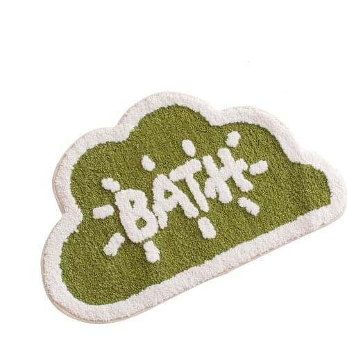 Thickened Flocking Bath Mat Home Bathroom Floor Mats Door Mat Decoration Absorbent Non-slip Bathroom Foot Mat Door Mats Outdoor