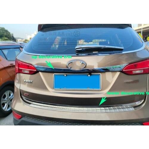 Higher star ABS material rear trunk up decorative trim,lower decorative trim for Hyundai IX45/SANTAFE 2013-2017