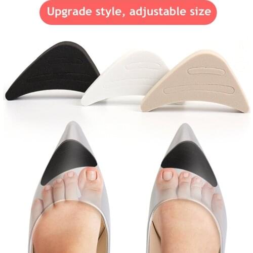 Women High Heel Toe Plug Insert Shoe Big Shoes Toe Front Filler Cushion Pain Relief Protector Adjustment Shoe Accessories 1Pair