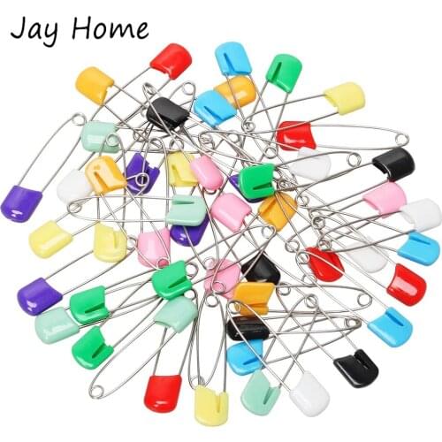 10-50Pcs Colorful Plastic Head Baby Locking Safety Pins DIY Craft Baby Kids Cloth Diaper Nappy Pins Sewing Stitching Needle Pins