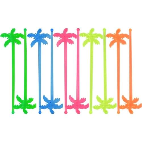 10pcs/lot Summer Juice Drink Stirrers Fruit Food Picks Hawaiian Beach Party Decor Cocktail Swizzle Sticks Coffee Muddler Puddler