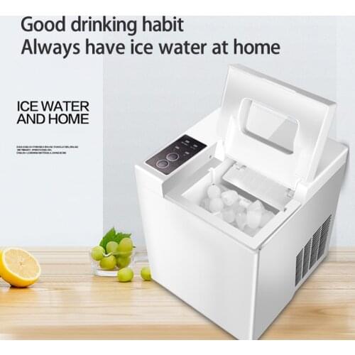 Mini Automatic Electric Ice Maker Commercial Household Small Milk Tea Shop Desktop Manual Round Ice Cube Making Machine 15KG/24H