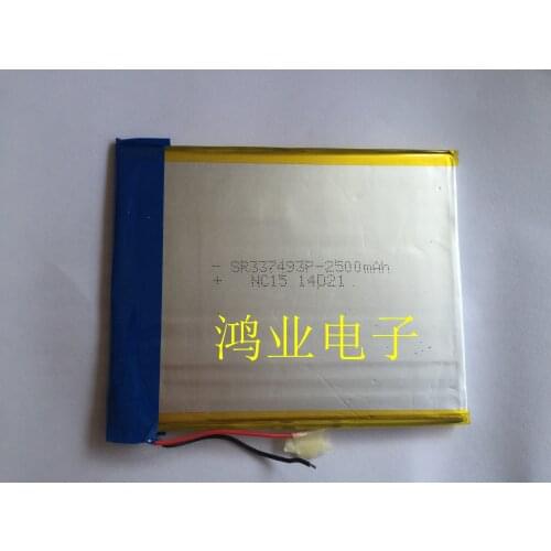 3.7V polymer lithium battery 337493P 2500MAH 7 inch flat panel M70 X5 T7S and other digital products