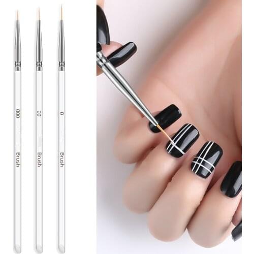 3Pcs/Set Nail Art Drawing Pen Hook Flower Carving Nail Pen Beauty Makeup Tool New Women Dropshipping