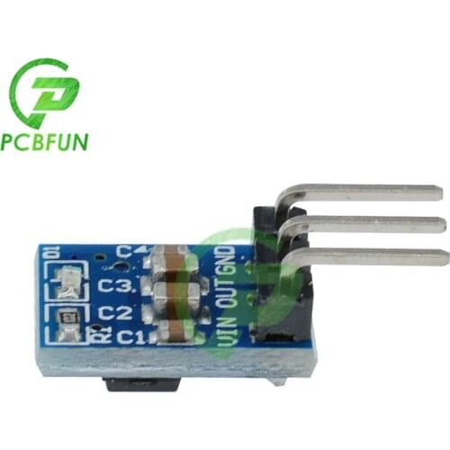 5pcs DC-DC Step Down Power Supply Buck Module 5V To 3.3V AMS1117 800MA Automatic Adjustable Boost Board Start Voltage Limit