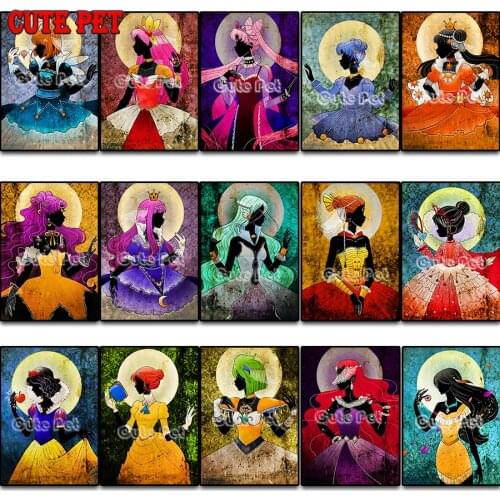 5D Full Display Diamond Painting Cartoon princess Characters Diamond Embroidery Rhinestones Childrens gift Cross stitch decor