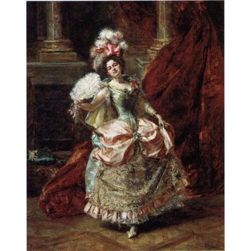 Free shipping wall art decoration picture classic court figure beauty portrait canvas prints oil painting on canvas