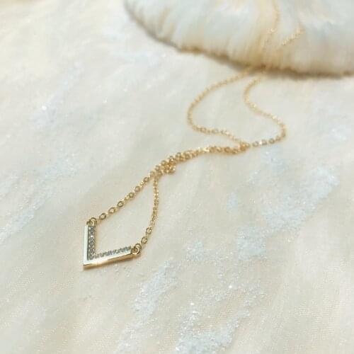 CCijiNG Small V -Shaped Basic Necklace With Other Styles To Match The Mix Of Simple Joker SG1000