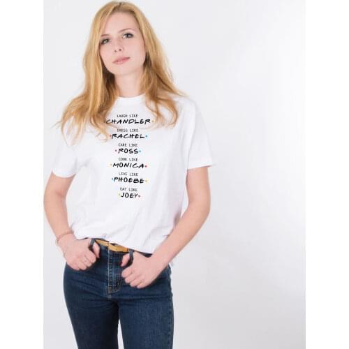 Friends TV Show Shirt Clothing Tee Shirt Tops Friends TV Show Gift Quotes Cotton Unisex T shirt High Quality Camisetas Hombre