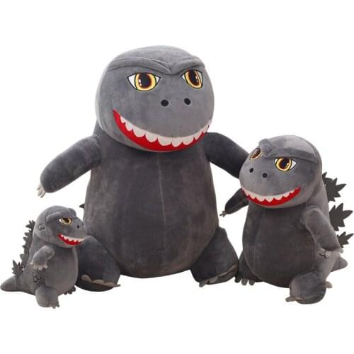 Godzilla Figure Action Figurine Movie Q Version Cartoon Little Monster Plush Toys Present Desktop Collection Gift Hold Pillow