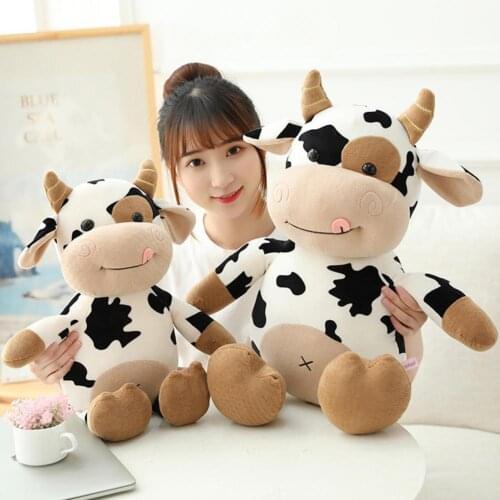 Cow Toy Cute Cattle Plush Stuffed Animals Cattle Soft Doll Home Sofa Couch Car Decor Gift For Girlfriend Valentines Day Kid Toy