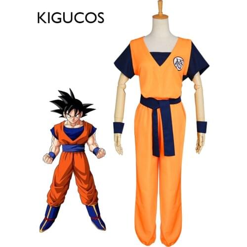 KIGUCOS Anime Dragonballs Cosplay Costumes Adult Anime Uniform Gong Fu Outfit Tops and Pants