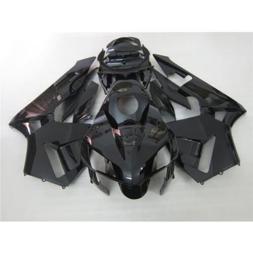 Injection molding hot sale fairing kit for Honda CBR600 RR 05 06 all glossy black fairings set CBR600RR 2005 2006 QR3