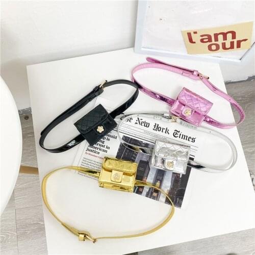 Cute Little Girl Purses and Handbags Laser Mini Fanny Pack for Kids Waist Bag Baby Boy Chest Crossbody Bag Toddler Coin Wallet