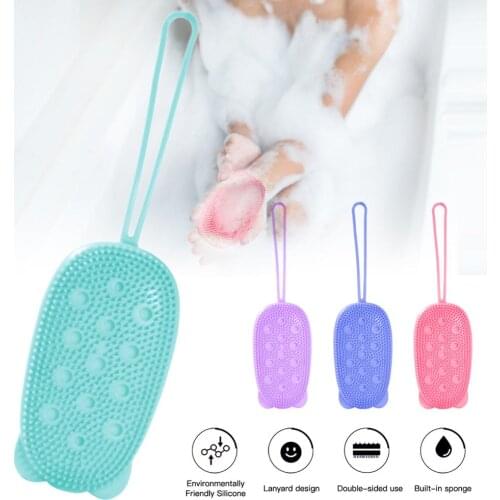 1Pcs Soft Silicone Massage Scrub Brush For Peeling Body Bath Brush Exfoliating Gloves Footbrush for the Bath Body Brush Dropship