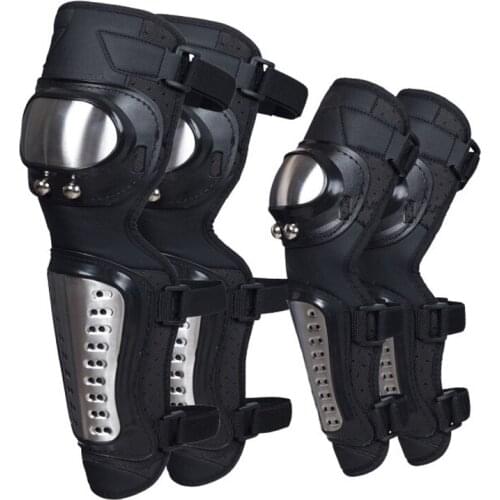 Outdoor Off-road Motorcycle Anti-fall Elbow Pads Knee Pad Protective Gear Stainless Steel Hard Sheel Protection Gear Sets