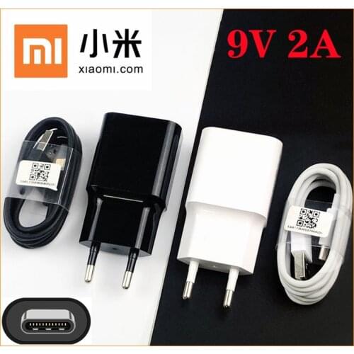 Original Xiaomi Fast Charger QC 3.0 Quick Charge Adapter Usb Type C Cable for Mi 8 9 SE A2 A3 Mix 2 S 3 Redmi note 7 8 9 Pro K30