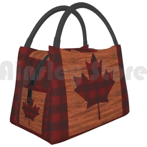 Portable Insulation Bag Canada Flag Lumberjack Canadian Flag With A Log Drivers Waltz Theme To It