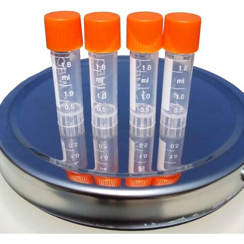 Plastic Test Tube Centrifuge tube 1.8ml Lab Tubes ( Various colors available ) (Orange)
