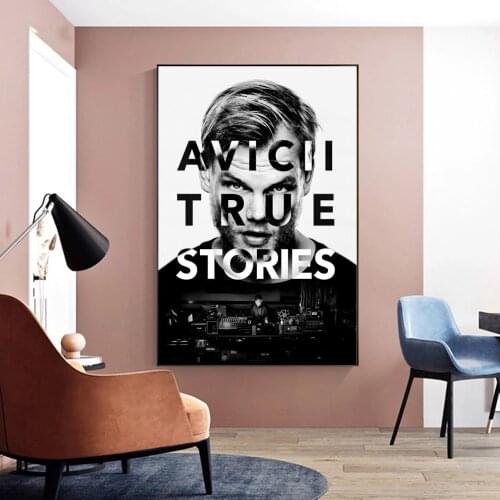 Avicii True Stories Poster Music Star Singer Hip Hop Rap Canvas Print Art Wall Painting Home Decoration (No Frame)