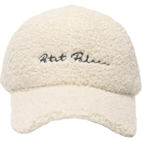 Unisex Causal Caps Hat Women Winter New Lamb Wool Thickened Warm Letters Fashion All-match Cap Baseball Winter Hat for Womencap