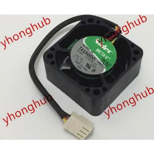 NIDEC TA150DC C34636-57 GHPF DC 12V 0.12A 3-wire 40X40X20mm Server Cooling Fan