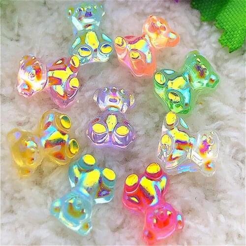 40PCS AB Resin 8mm*9mm 3D Animal Flatback Rhinestone Scrapbook Crafts