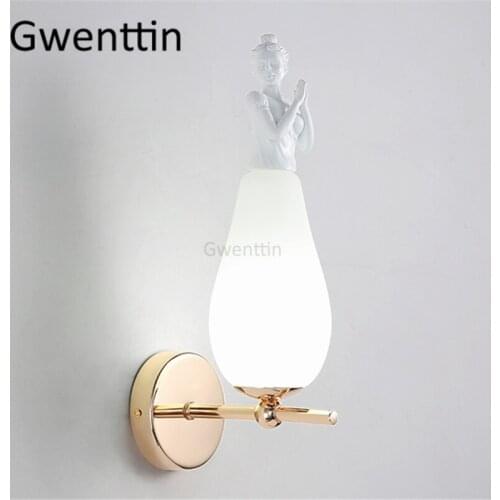 LED Wall Lamps Angel Girl Wall Lights for Home Art Decor Wall Sconces Bedroom Lamp Living Room Lighting Fixtures Loft Luminarias