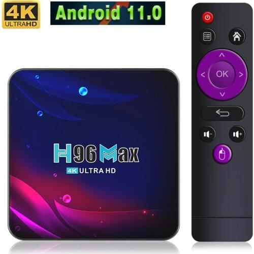 Android TV Box Android 11 4GB 64GB 32GB 4K 3D Video H.265 Media Player 2.4G 5GHz Wifi Bluetooth Set Top Box H96 MAX Smart TV Box