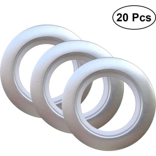 20PCS Convenient Roman Rod Curtain Low Noise Buckle Eyelet ring Accessories for Bedroom Living Room Curtain Buckle