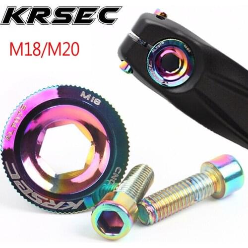 M15/M18/M20 Crankset Screw Cap MTB Crank Cover cap Aluminum Titanium plating colors Arm Bolt BMX Road Mountain Bike Parts